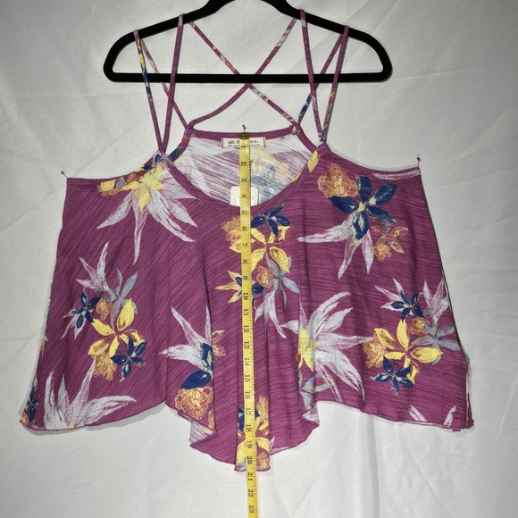 NWT We The Free Women's Small Purple Floral Strappy Tank Top Boho Flowy SMALL - Picture 9 of 11